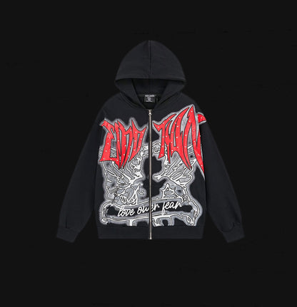 Mixed Emotions Graffiti Zip Up