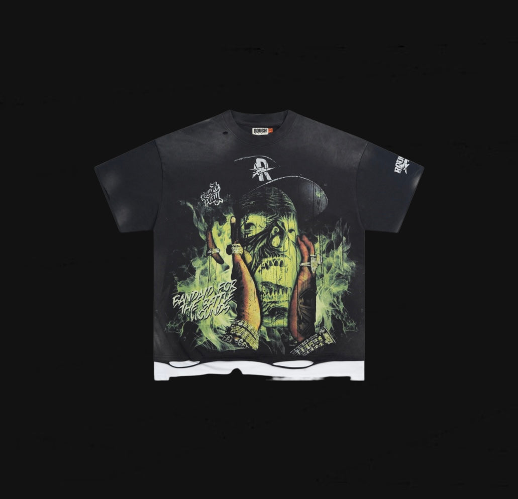 RoughPlay Ghost Face Black Tee