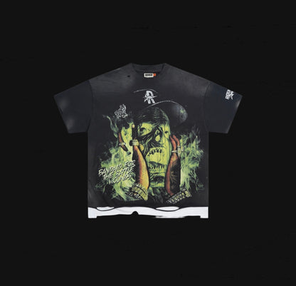 RoughPlay Ghost Face Black Tee