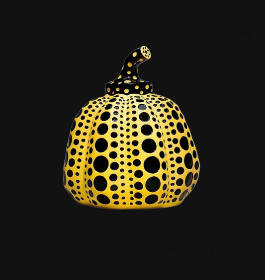 Yayoi Kusama Pumpkin Cast Resin Figure Yellow