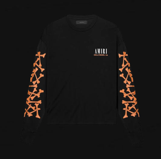 Amiri Bones L/S Tee black/orange (LIMITED*)