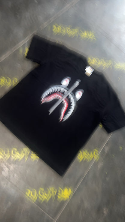Bape Shark Mouth Tee Black