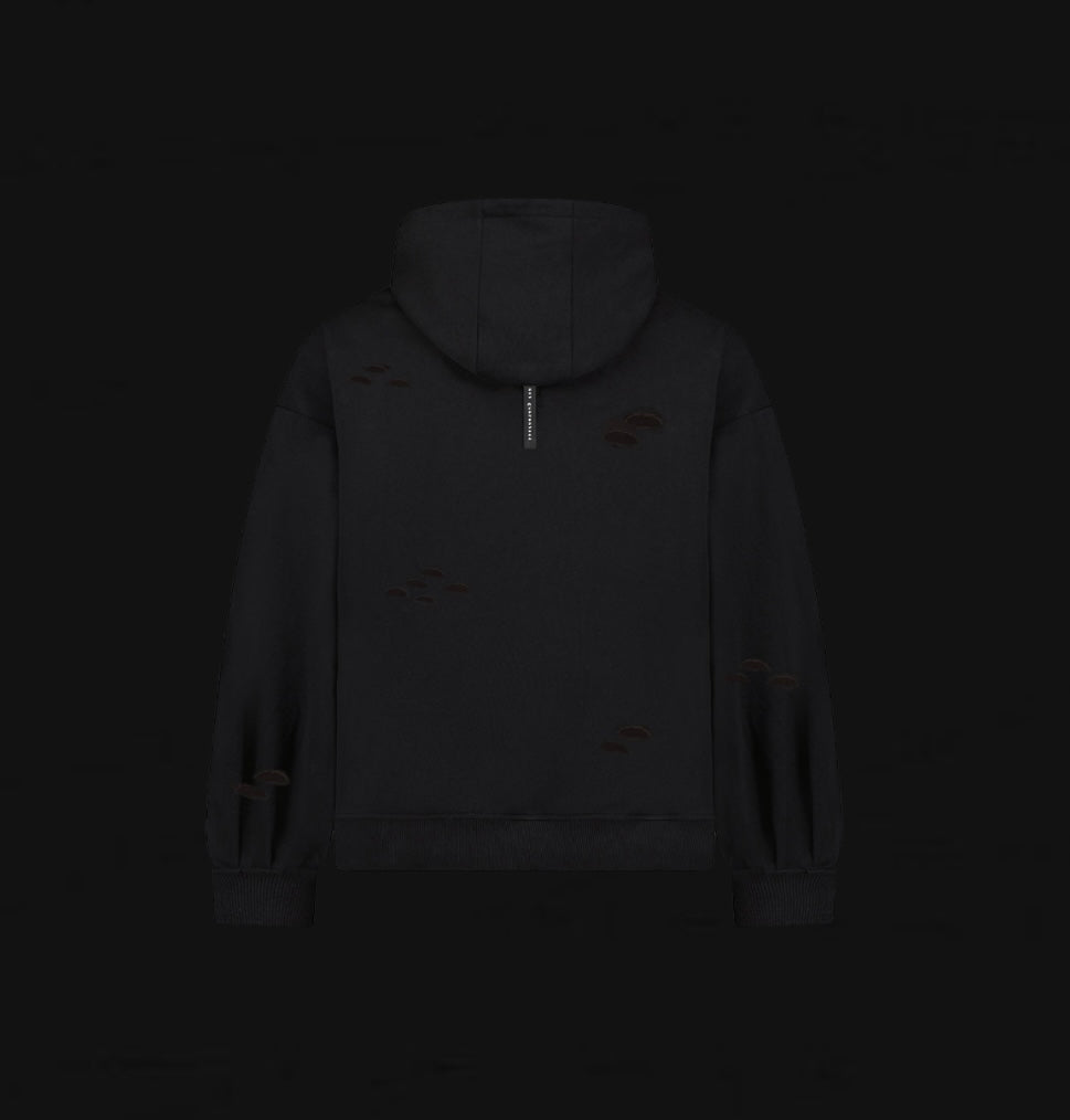 Bling Car On Fire Hoodie Black