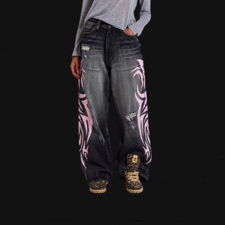 Jaded London Pink Blade Colossus Jeans
