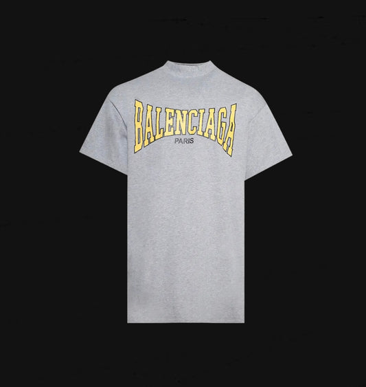 Balenciaga Oversized Tee “Heather Grey/Yellow”