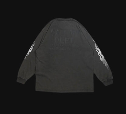Gallery Dept. Grey Flames Logo L/S Tee