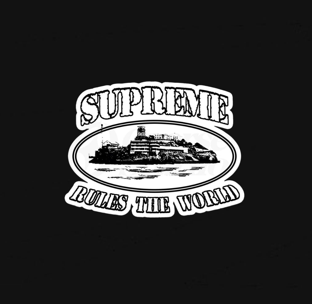 Supreme x Corteiz Alcatraz Sticker