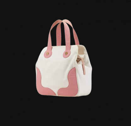 Chanel Marshmallow Coco Mark Tote Bag Pink White Cloth