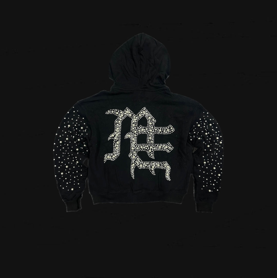Mixed Emotions Pearl Zip Up Hoodie