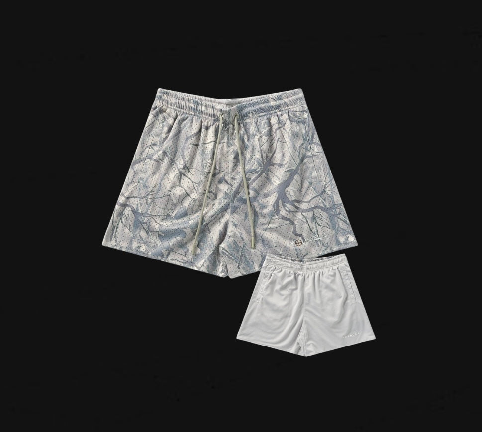 Young La Reversible 1117 - Tree Camo Mesh Shorts