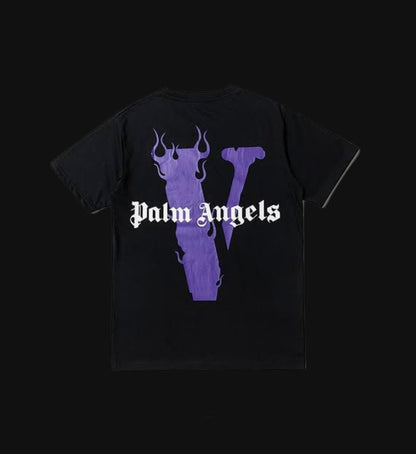 Vlone x Palm Angels Black/Purple Staple Tee