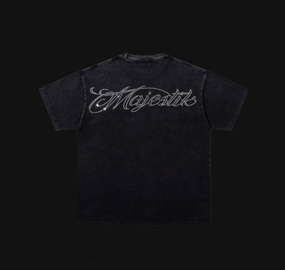 Majestik Bulldog Football Graphic Crop Tee