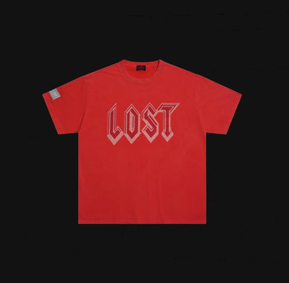 Lost Intricacy Red Rhinestone Tee
