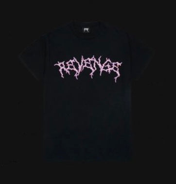 Revenge Pink Lightning Anarchy Tee Black